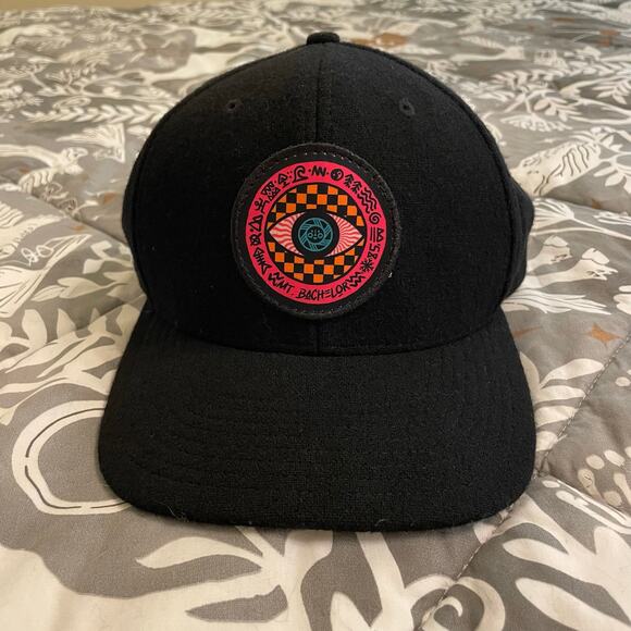 Mt. Bachelor Mischa wool baseball hat black adjustable men stylised eye patch - Picture 1 of 7